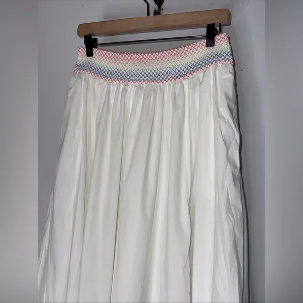 nwt abercrombie and‎ fitch For The Trevor Project White Cotton Maxi Skirt M Tall - Image 2