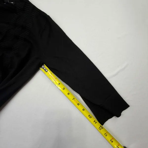 Cable & Gauge Black Open Front Cardigan Size L - Image 11
