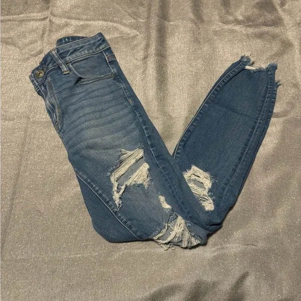 American Eagle Outfitters Blue Jeggings Skinny Fit - Image 2