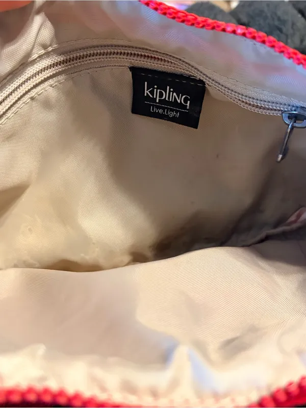 Kipling Bright Red Crossbody Waist Bag with Front Pockets - Image 6