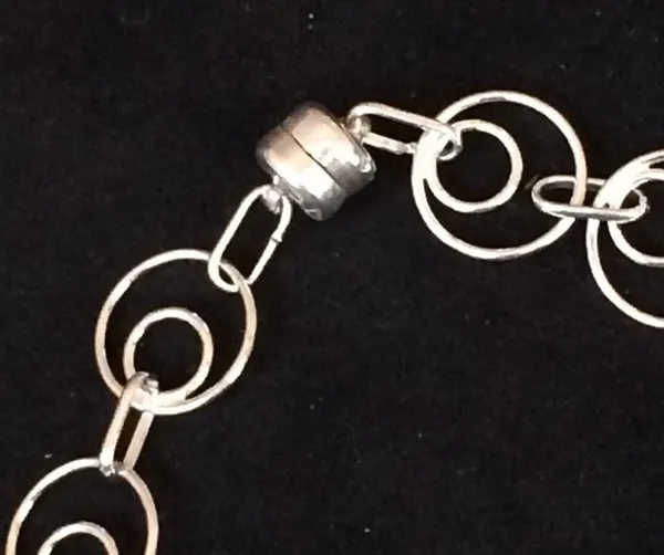 7 1/4” sterling silver double round bracelet - Image 3