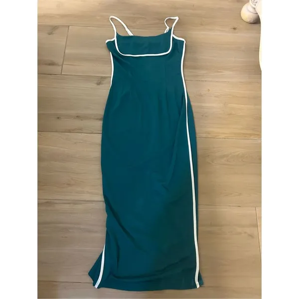 PRETTYGARDEN NEW Bodycon Spaghetti Strap Sleeveless Back Slit Maxi Dress M - Image 2