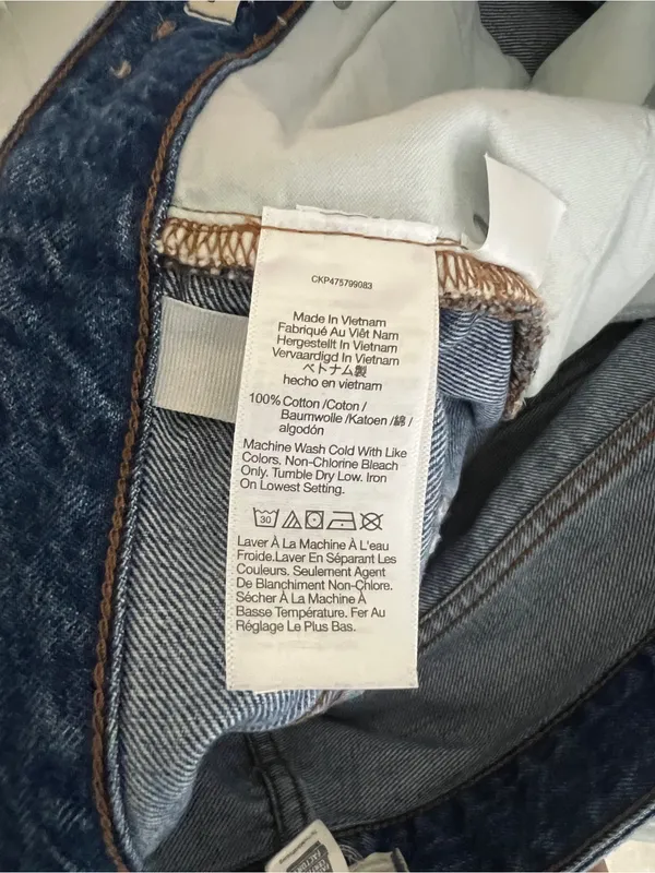 Madewell Low-Slung Curvy Straight Jeans 100% Cotton Denim Size 31‎ - Image 15