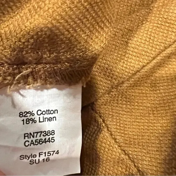 Madewell Monroe High Rise Shorts Linen Blend Womens Pockets Mustard Brown Size 4 - Image 7