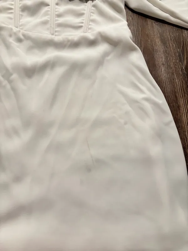 Princess Polly White Corset Mini Dress Long Sleeve - Image 3