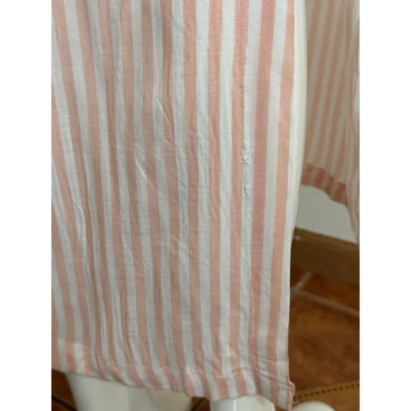 Rococo Striped Viscose Cover Up Dress Size M Long Sleeve Sheer Beach Resort NWT - Image 9