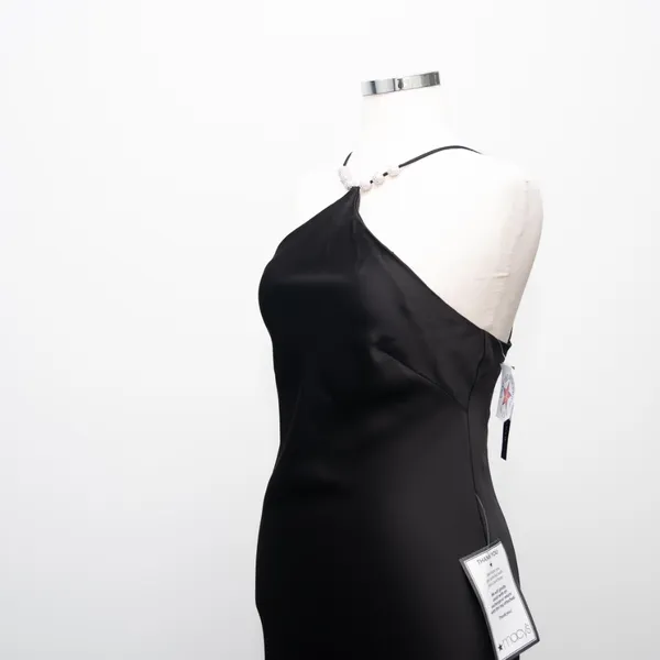 Betsy & Adam‎ - Pavé-Bead Satin Halter Gown - Image 12
