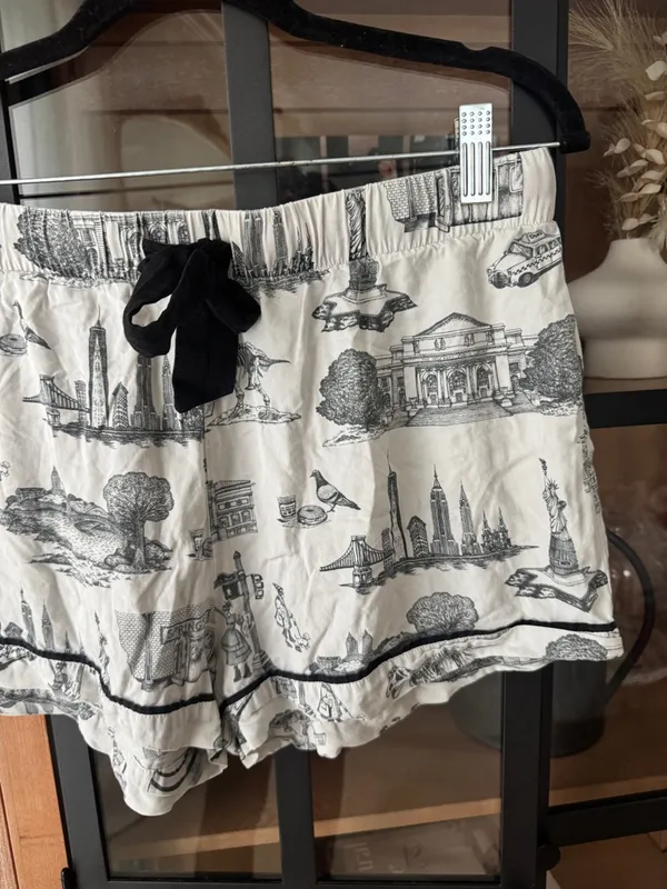 Katie Kime pajamas New York City Toile print Shorts drawstring NYC - Image 5