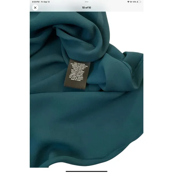 #9 Mossimo Green Sleeveless Blouse Women's Top Size Large - Image 5
