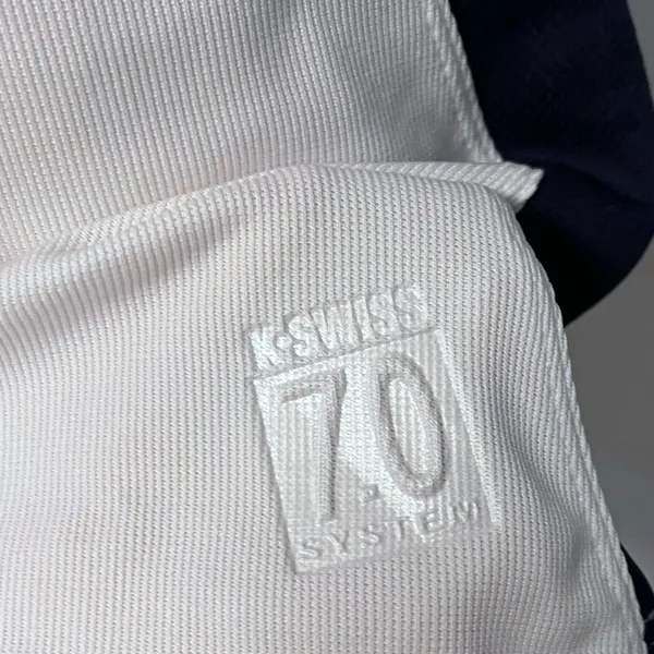 K Swiss • White Navy Quarter Zip Tennis Dress - Image 3