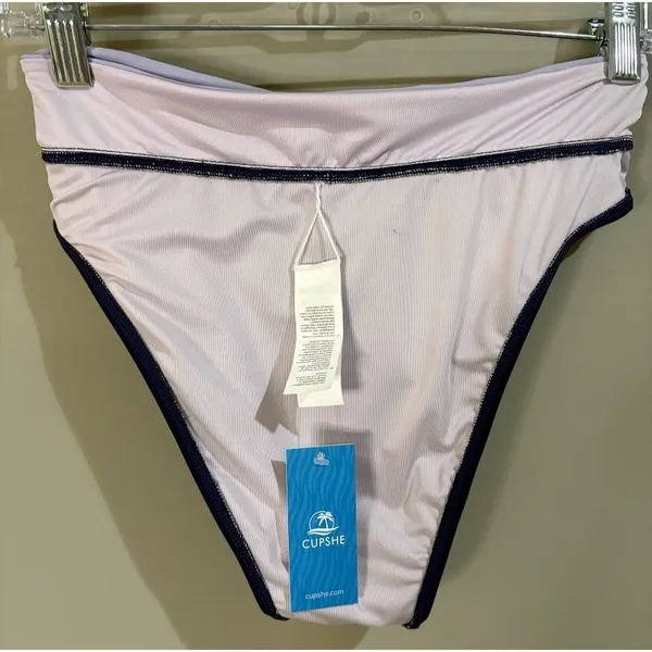 Cupshe Color Block High‎ Waisted Bikini Bottom - Small NWT - Image 5
