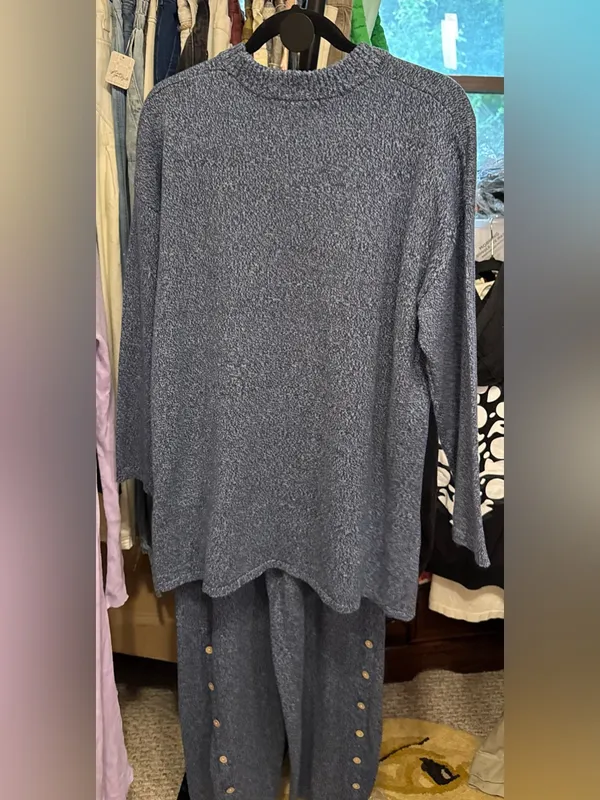 NWT Free People Free-Est Button Up Sweater Set - Blue Sea Combo - XS - Image 13