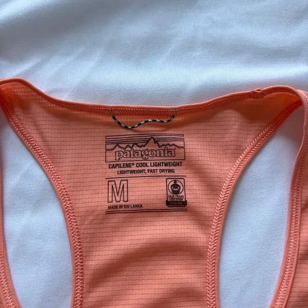 Patagonia Capilene Cool Tank Top Womens Medium Orange Racerback Gorpcore Active - Image 3
