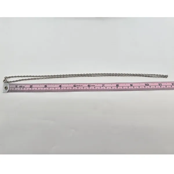 Unbranded Necklace Unisex 23" Rope Chain Silver Twisted Link EUC - Image 3