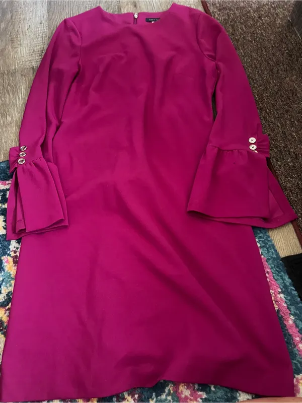 Tommy Hilfiger Women's Fuchsia Bell-Sleeve Shift Dress - Image 3