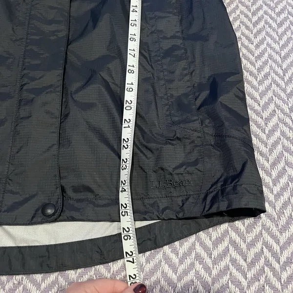 LL Bean Women TEK2 Jacket Hooded Waterproof Insulated Black L Large Regular - Image 5