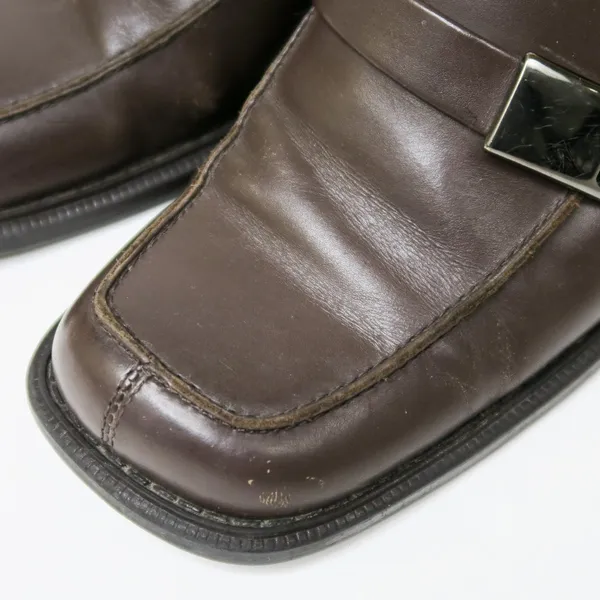 Vintage 90s Mootsies Tootsies Canteen Brown Leather Heeled Loafers - Image 4