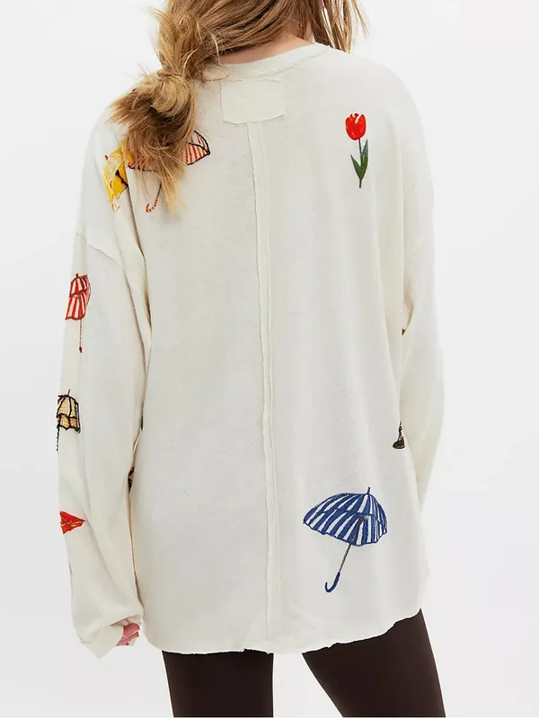Free People We The Free Market Day Long Sleeve Top in White - Image 2