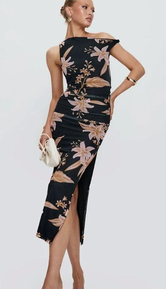 Princess Polly Gold rush floral maxi dress - Image 2