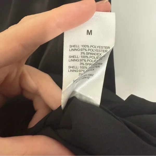 NWT NIA Rosa Mini Dress Satin Black Size Medium - Image 10