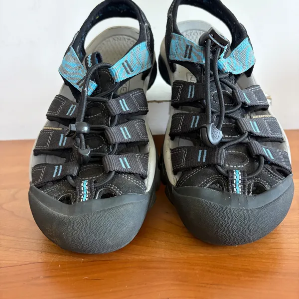 Keen Newport H2 Waterproof Hiking Sandals Black Blue 1019292‎ Womens Size 5 - Image 4