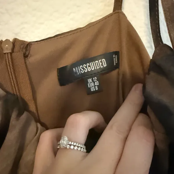 Missguided Brown Mini Dress - Image 5