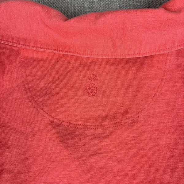 Tommy Bahama Polo Shirt Womens M Pink Collared 3/4 Sleeve Lightweight Jersey Top - Image 13