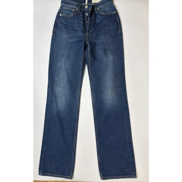 Rag & Bone Women's Straight Leg Jeans Size 23 Stone Wash 100% Cotton Button - Image 2