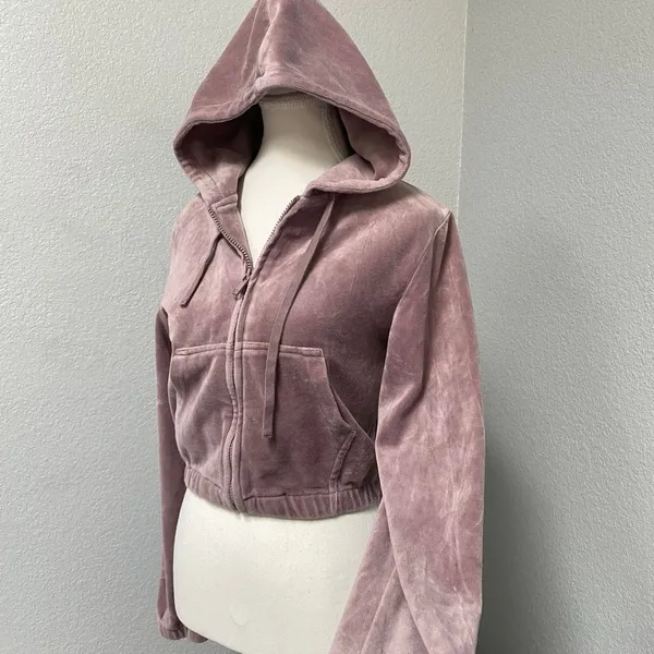 John Galt Velour Pants Mauve Pink Purple Anastasia Velvet Jacket Zip Up - Image 3