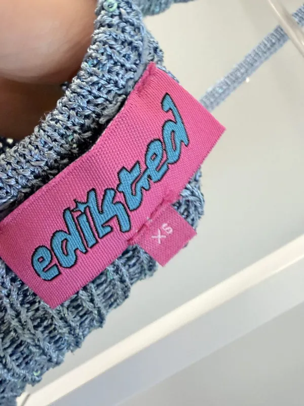 Edikted Knit Cami Blue Size XS - Image 5