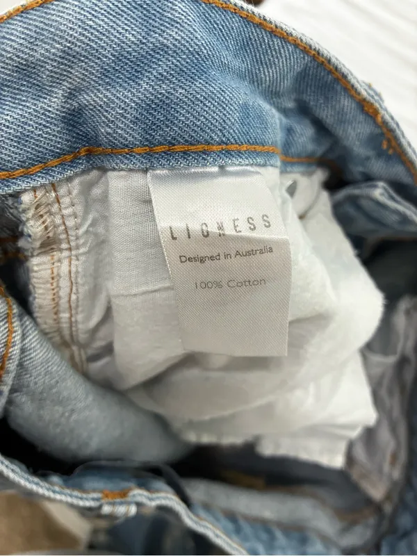Lioness Bleached Blue Straight Leg Jeans - Image 6
