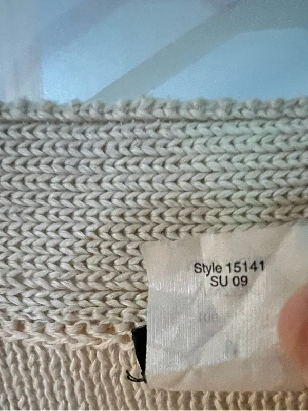 J. Crew Linen Cardigan Sweater Medium Open Front with Pockets - Image 4