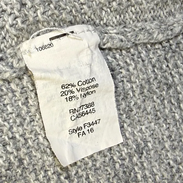 Madewell Womens Gray Textured Cotton Blend Crew Neck Sweater Large‎ F3447 FA16 - Image 7