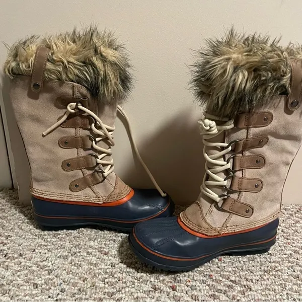 Sorel Joan Of Arctic Tan Waterproof Lined Shearling Winter Boots- Size 7 - Image 10