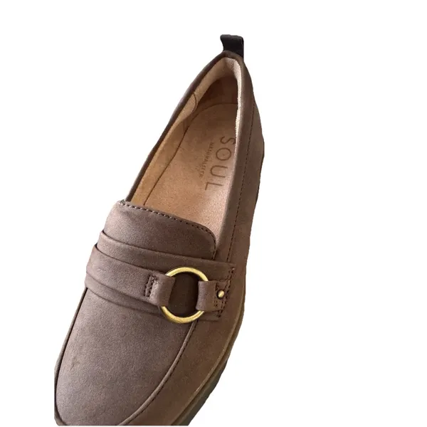 SOUL Naturalizer Women's Joyla Slip‎ On Wedge Loafer Buckle Brown Size 5 - Image 4