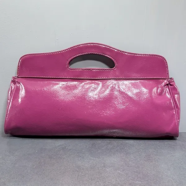 Vintage GUESS Portofino Clutch Baguette Bag | Plum Cutout Handle | Y2K - Image 2