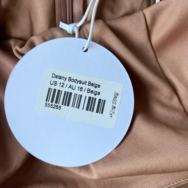 Princess Polly Bodysuit Delaney Neutral Beige NWT Size 12 - Image 7