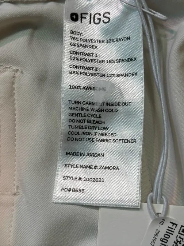 Figs Optic White Zamora Jogger Pant size medium/ regular NWT - Image 5