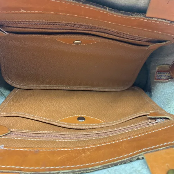 DOONEY And BOURKE white pebbled leather vintage tote bag - Image 12