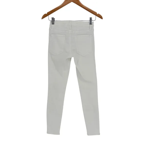 FRAME Le Skinny de Jeanne Crop Jeans Womens Size 26 Blanc White Mid Rise Stretch - Image 3