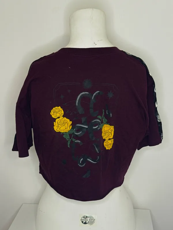 Zumiez Empyre Kipsy Yellow Rose Burgundy Crop T-Shirt - Image 3