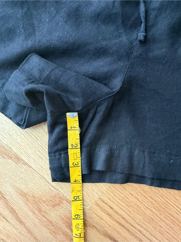 Gap 4” High Rise Pull-On Linen Blend Shorts Black M NWT - Image 9