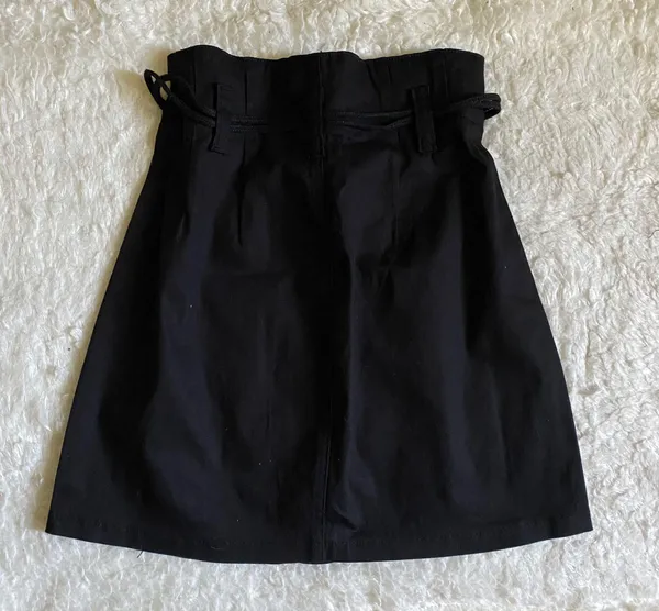 Paper Bag High Waist Retro Tie Skirt - Image 2