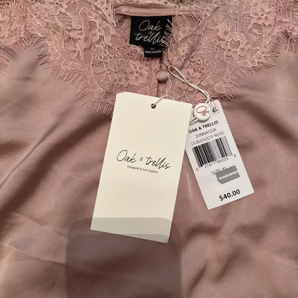 Oak & Trellis Lace Cami Camisol Dusty Rose Size XL NWT - Image 7