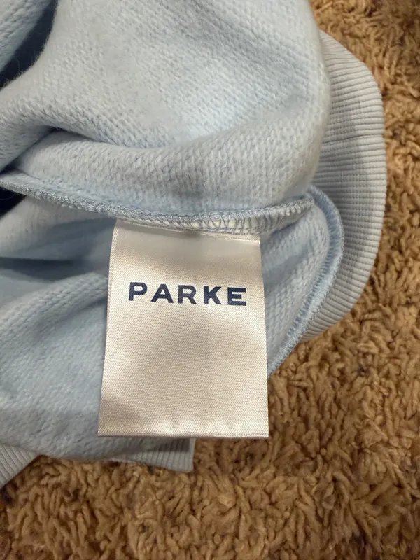 Parke Varsity mockneck sweatshirt birthday blue and pink L/XL - Image 8
