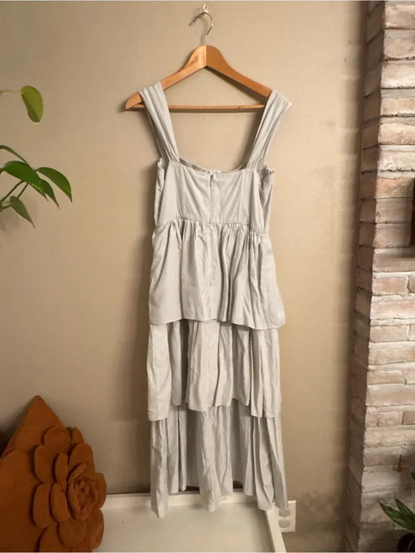 WEWOREWHAT Corset Ruffle Midi Dress - Image 3