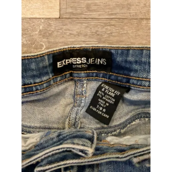 Express Women's Jeans Stretch Flare Size 7 / 8 Regular - Image 2