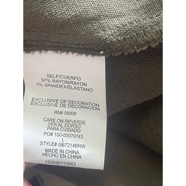 GB Gianni Bini Olive Green Dress - Image 13