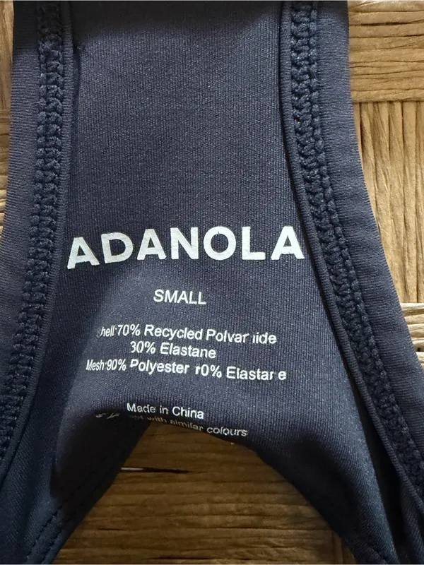 Adanola Women's Charcoal Blue One-Piece Swim Romper in Dark Gray - Image 2