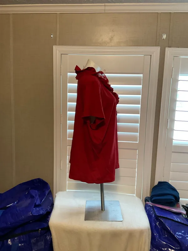 Ralph LaurenRed Ruffled Blouse - Image 3